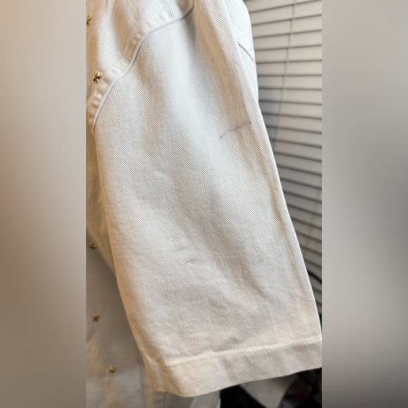 Vtg 100% Cotton Star Embellished Button Top - Picture 5 of 7
